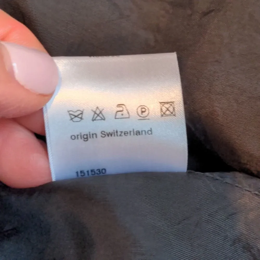 Akris Blazer Charcoal Gray Wool Zipper Pockets Size 8 - Picture 8 of 8